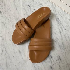 Seychelles Low Key Leather Pool Slides 7